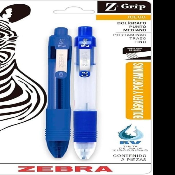 JGO. BOLIG Y LAPIC Z-GRIP ZEBRA T. AZUL 1.0MM0.5M E.12C.144
